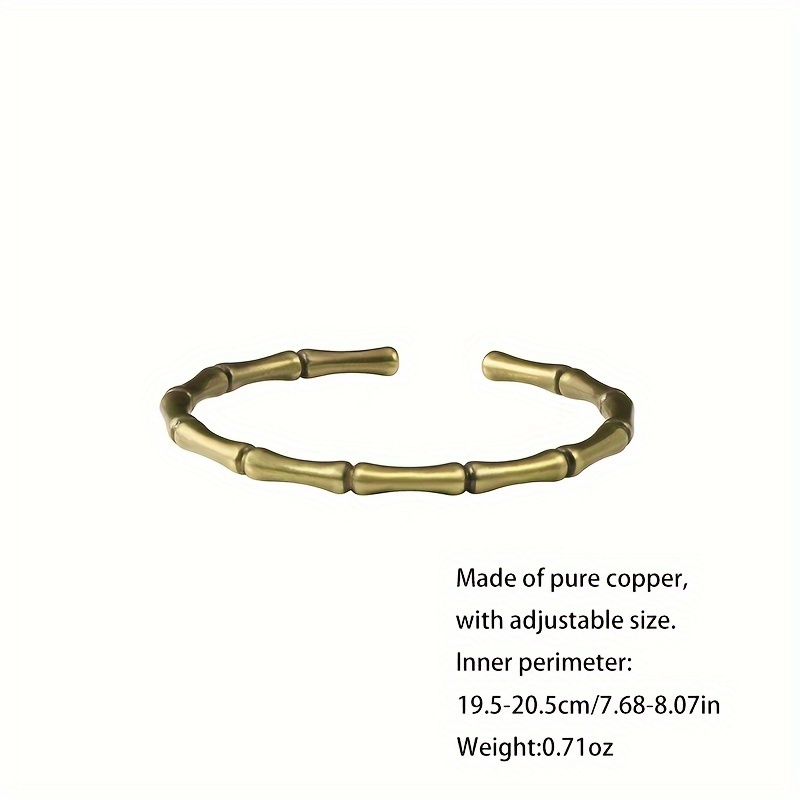 1pc Bamboo Style Copper Bangle Gift for Loved One